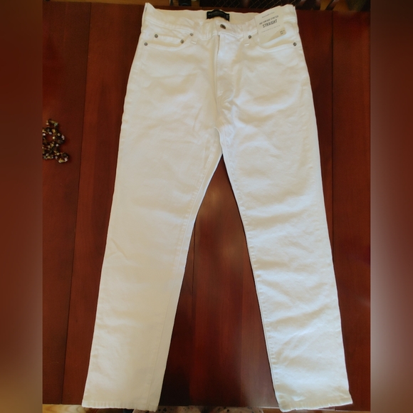 Abercrombie & Fitch Other - Abercrombie Fitch 34"x32" STRAIGHT LEG White Denim Jeans NWT (306)